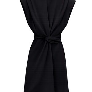 Zara Elegant Black Midi Dress